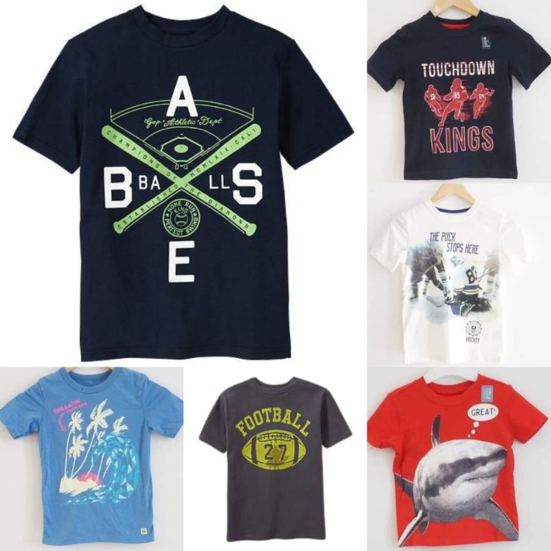 Kaos Anak Cowok Gap Ori | GAP Kids Tshirt Anak Laki Laki