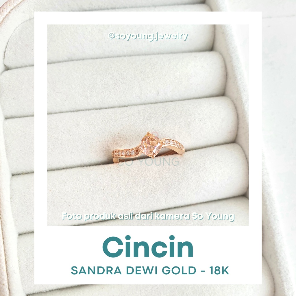 Cincin Sandra Dewi Morganite Series RI210466 Kadar 18K