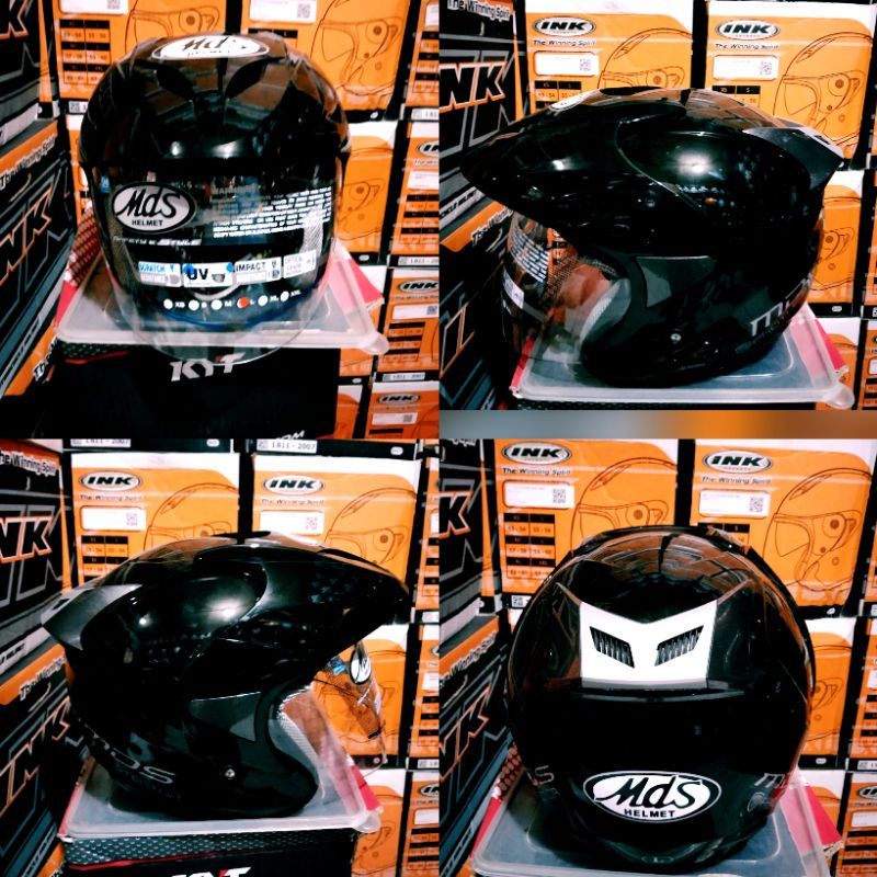 HELM KYT VENOM RR & ROMEO SOLID SERIES 100%  ORIGINAL SNI-DOT-MDS protector glos