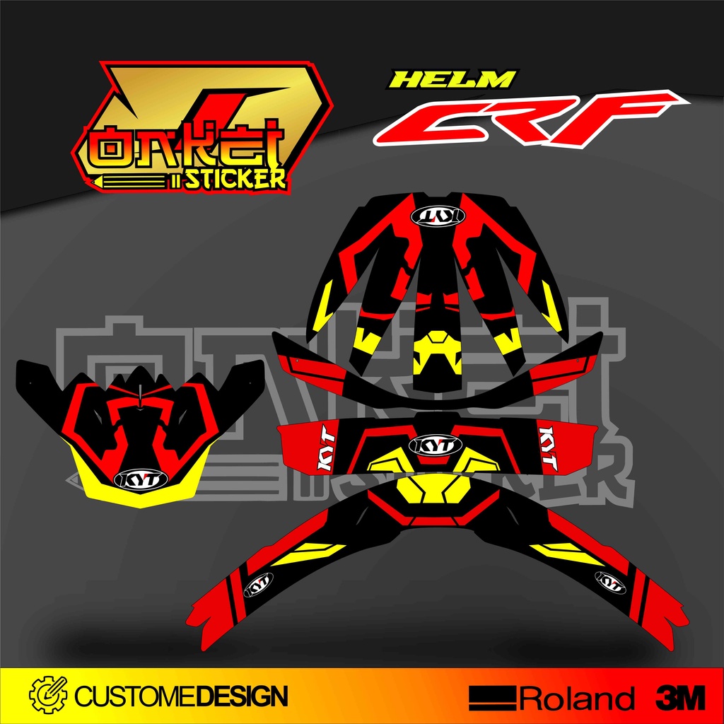 DECAL STICKER HELM CRF GRF