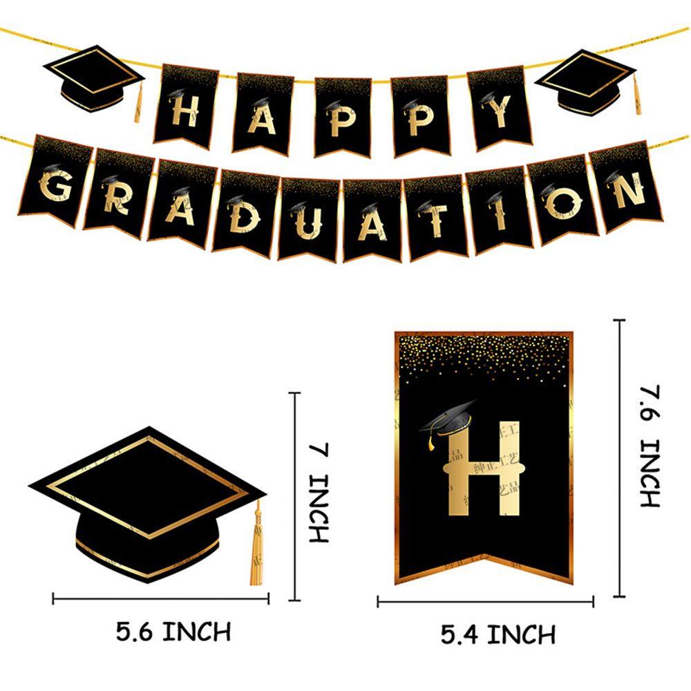 Solighter Dekorasi Wisuda Disposable Happy Birthday Home Decor Perlengkapan Pesta