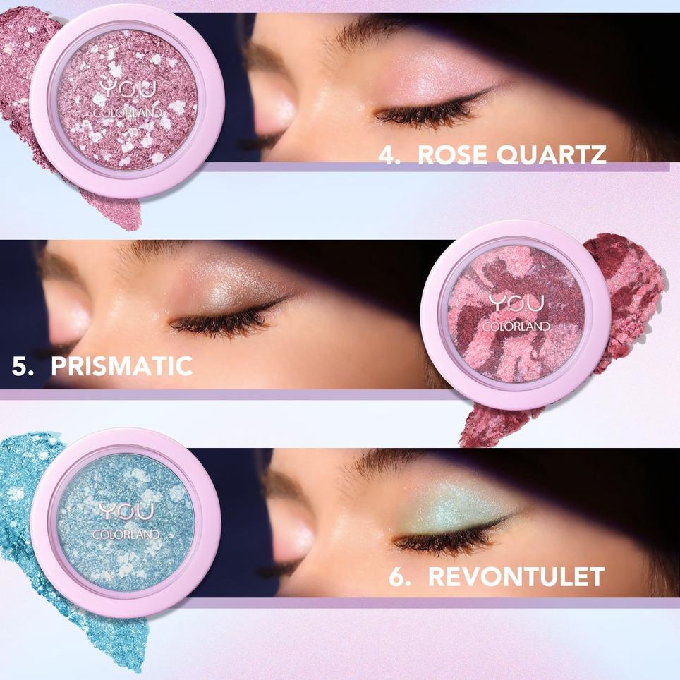 ✦SINAR✦ Y.O.U ( YOU ) - Colorland Aurora Muse Eyeshadow - Rose Quartz - Revontulet - Nebula