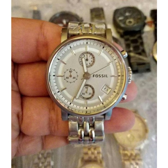 Fossil ES2198 Boyfriend Ladies Chronograph Watch.jam fossil original