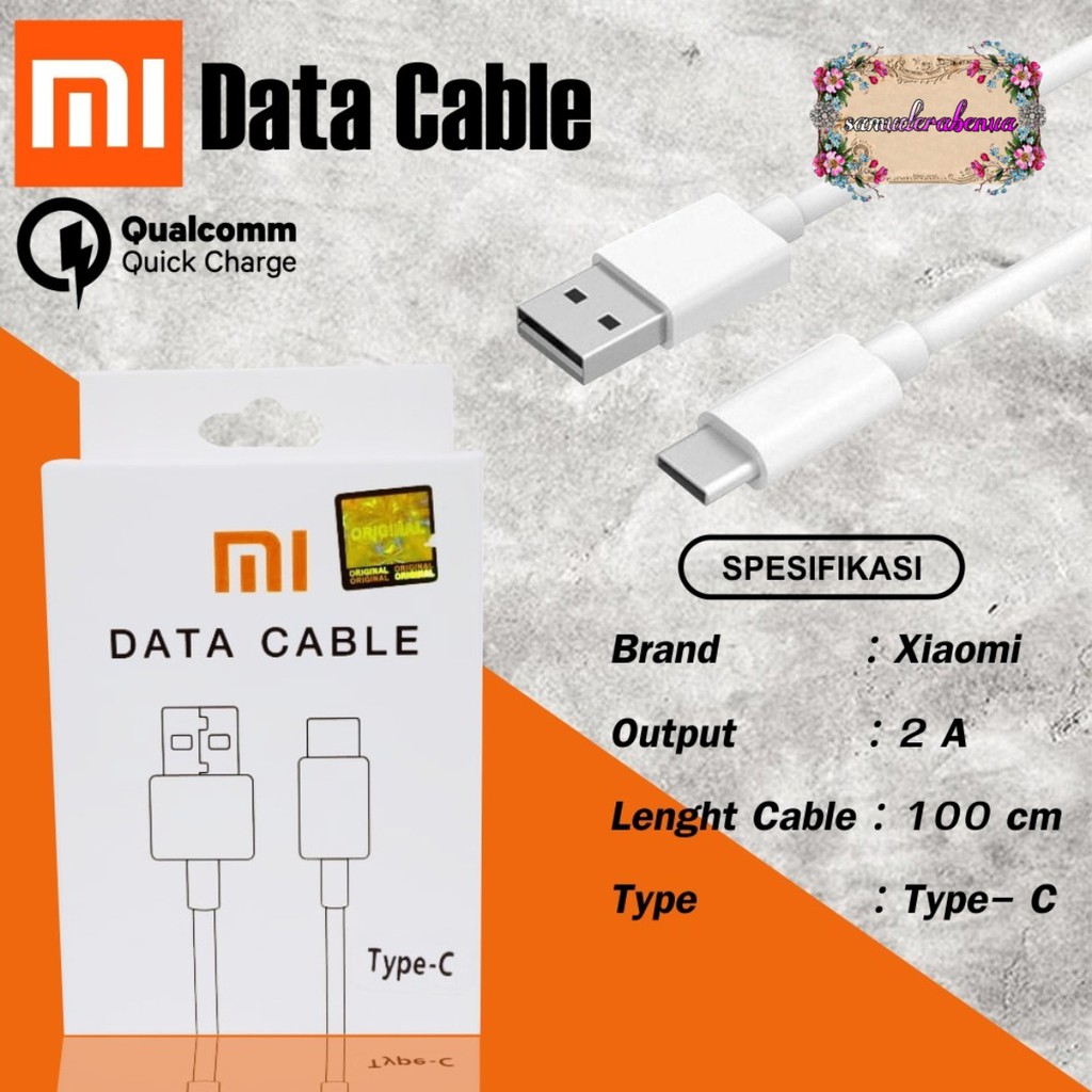 BM001 Mi9 White Xiaomi Kabel Data New Model Original Redmi 9a 9c Note 8 9 10 Pro Mi9 Tipe C USB SB1689