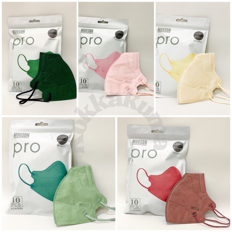 MOUSON PRO MASKER 5 PLY ISI 10 PCS KN 95 DISPOSABLE FACE MASK