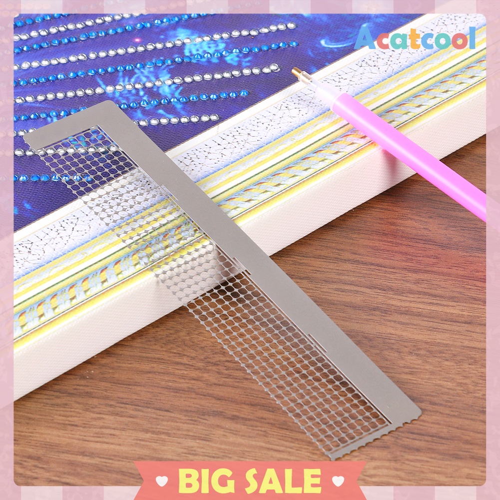 408 Holes DIY Diamond Painting Tools Round Drill Ruler Cross Stitch Scale