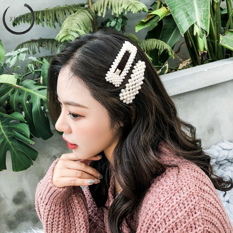 Jepit Rambut Mutiara Hairclip Barrette Untuk Fashion Wanita Korea Rambut Aksesoris Fashion