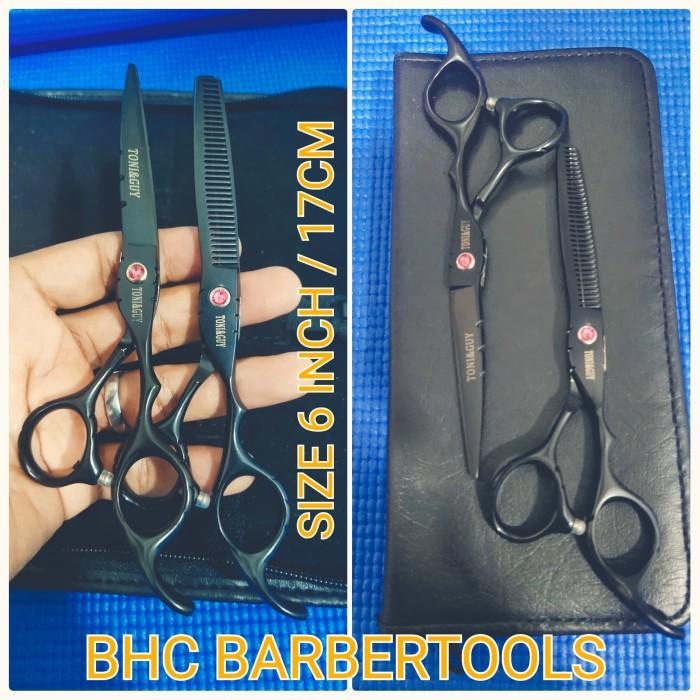 Sicssors Set Gunting Potong Rambut Sasak Zig Zag Penipis Pangkas Cukur Ori