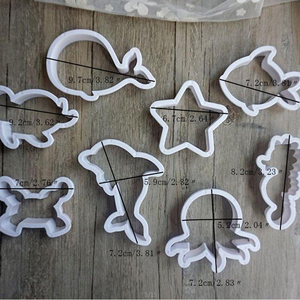 [Elegan] Cookie Cutter DIY Plastik Ikan Paus Dolphin Gurita Kepiting Turtle Pastry Baking Fondant Tools