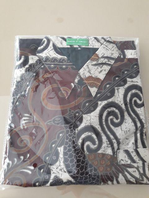 Setyo Prabu Kemeja Batik Pria Lapis Furing  Katun Primisima Batik Cabut Solo Batik Seragan