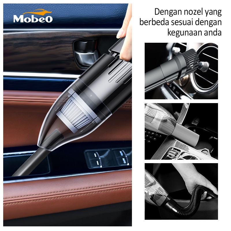 Mobeo Wireless Car Vacuum Cleaner Portable Penyedot Debu Mobil Vakum