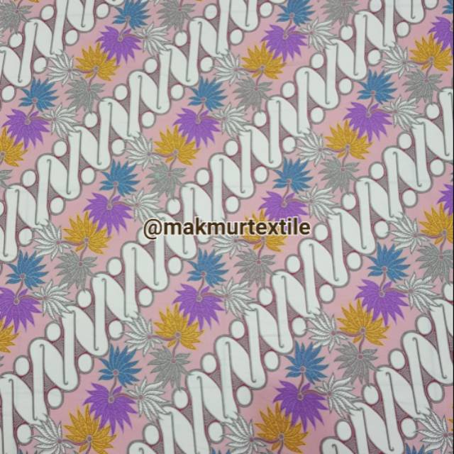 Kain batik sutra dobby #46 / batik dobby / batik lereng / batik parang / batik pastel