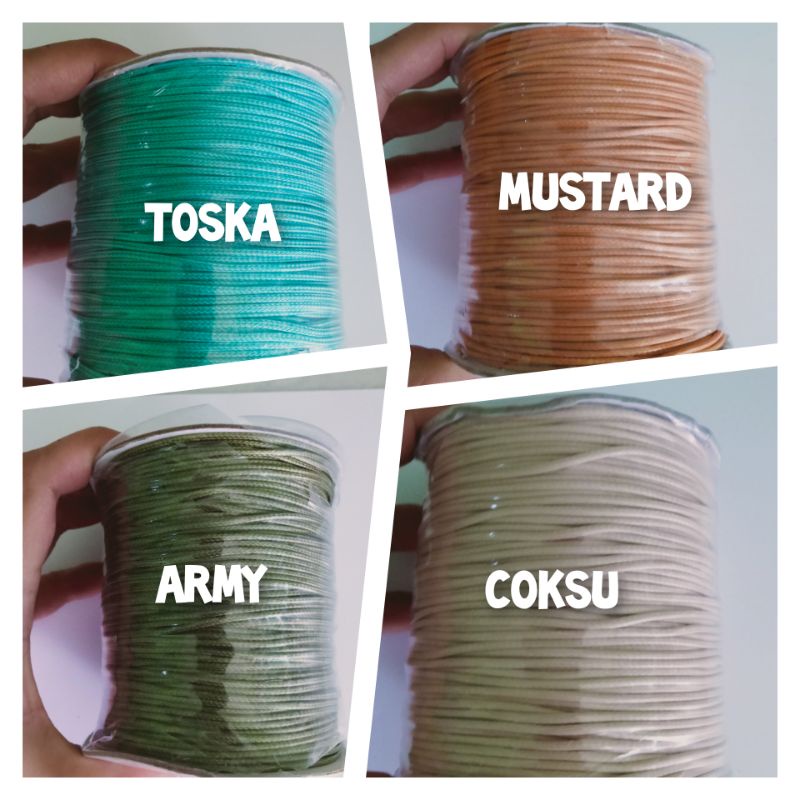 TALI KOREA WAX CORD 1.5MM WARNA-WARNI