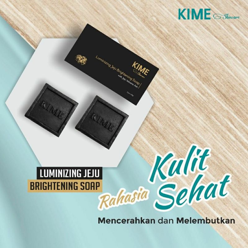 Kime Jeju Brightening Soap/ Sabun Muka Glowing/ Sabun Jeju Korea Bersih Putih/ Skincare Sabun Wajah
