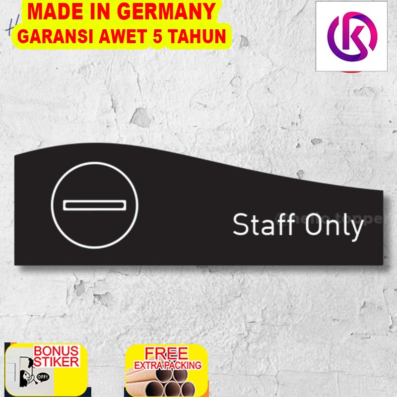 

Grosir Sign Board Staff Only Ekslusif Print Signage Akrilik - Hitam