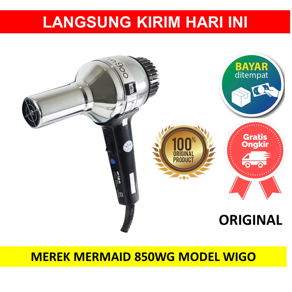 hairdryer hair dryer pengering rambut besar salon mermaid nova 850wg 3003 nv 3003 300w 300 w watt
