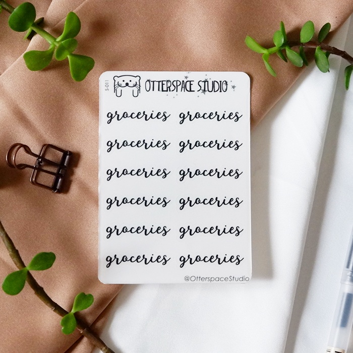 

Otterspace Studio | 011 Groceries Clear Functional Sticker - Stiker Transparan Planner / Bullet Journal Bujo