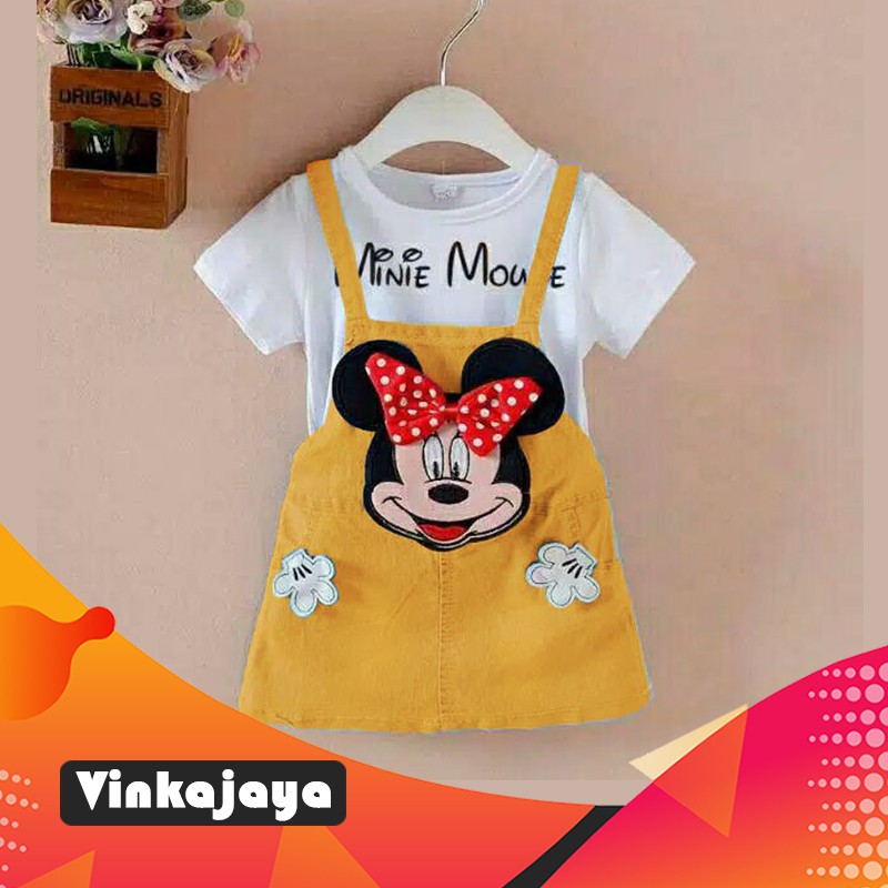 Baju Setelan Anak Cewek Mikimos Umur Usia 3 4 5 tahun Pakaian Set Kids Stelan Wanita Rok Kodok