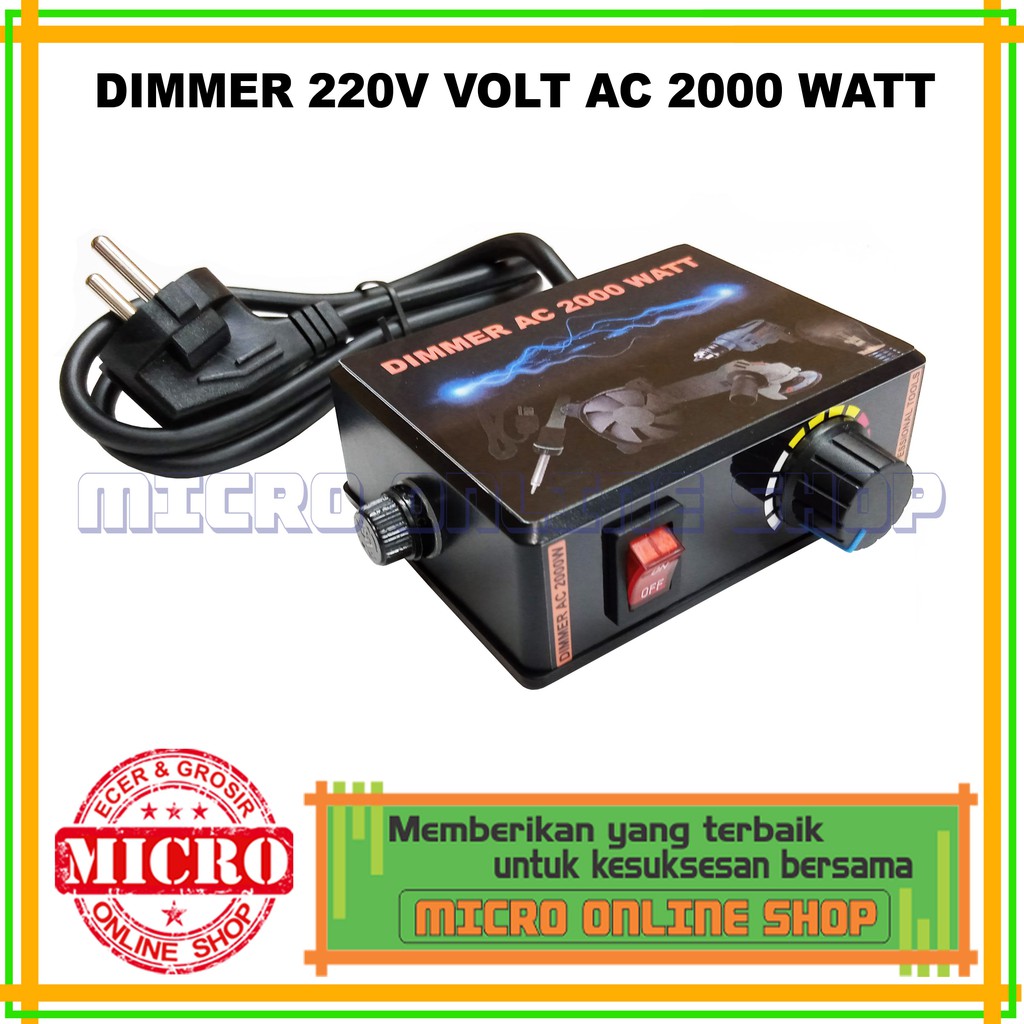 Dimmer AC 220 Volt 2000 Watt / Pengatur Kecepatan 220 Volt