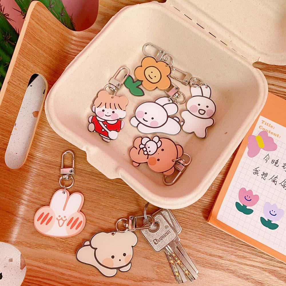 [Elegan] Gantungan Kunci Indah Mainan Hadiah Wanita Puppy Liontin Beruang Gadis Keyfob