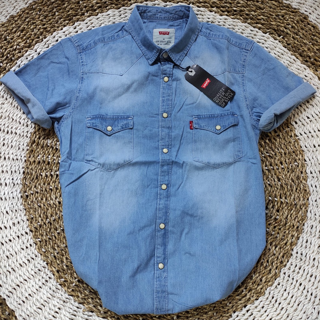 kemeja levis denim  Dibuat dengan ahan,kualitas jahitan yang terbaik