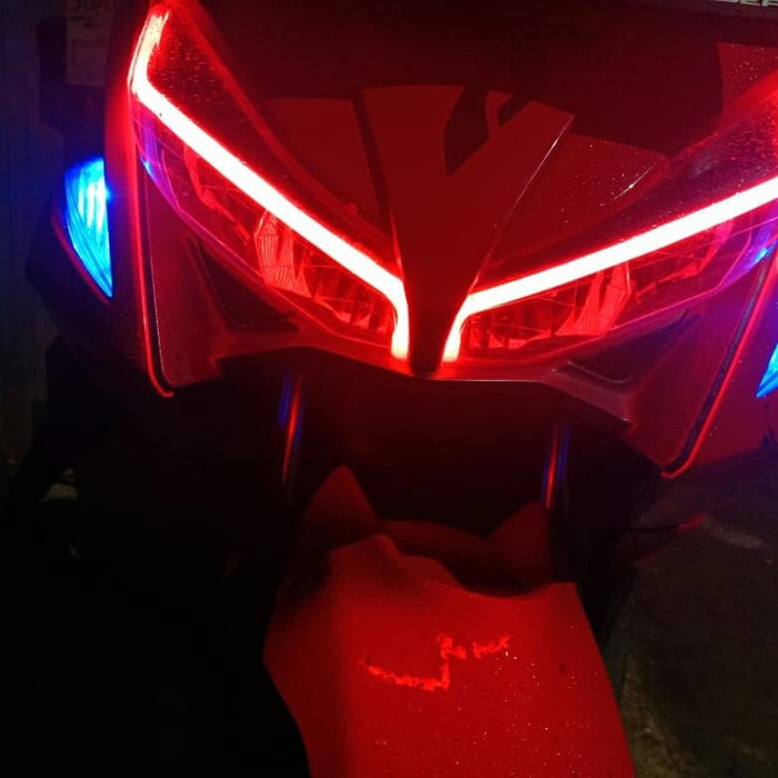 Lampu Alis 60cm LED DRL Mobil Motor Xmax Nmax Aerox PCX Vario CBR R15 R25 Ninja 250 FI Senja