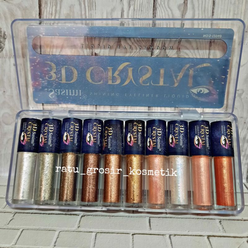 PROMO EYESHADOW  GLITTER LIQUID SASIMI  / liquid eyeshadow glitter 3D CRYSTAL No. S-12040