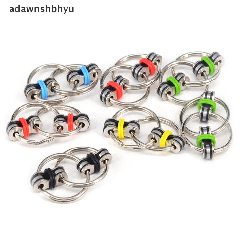 Adawnshbhyu Hot Flippy Chain Ring EDC Fidget Toy Hand Spinner Anxiety Stress Relieve