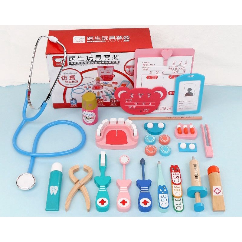 Mainan Anak Dokter / Medical Doctor Kit Wooden Toys