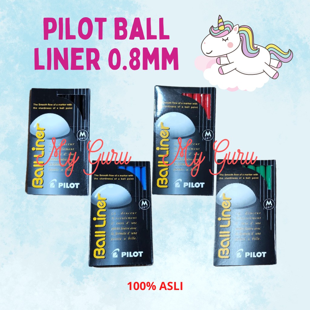 

[PCS] BALLPEN / BALLPOINT / PULPEN / PENA / PEN BALL LINER PILOT 0.8 MM