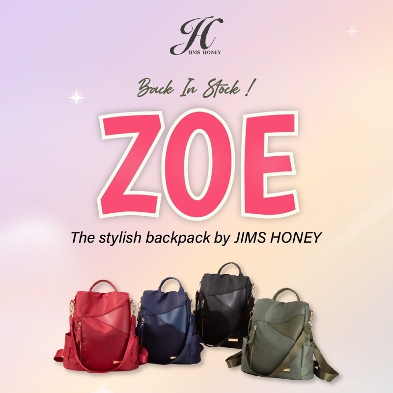 Tas Ransel Jims Honey Zoe bag - tas punggung wanita jims honey