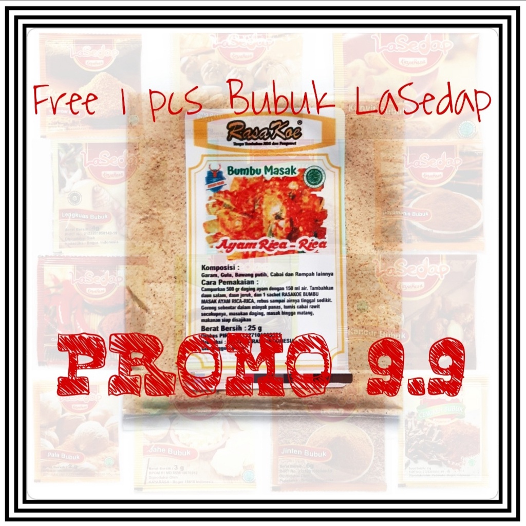 

Rasakoe Bumbu Masak Ayam Rica-rica Non MSG 25 Gr