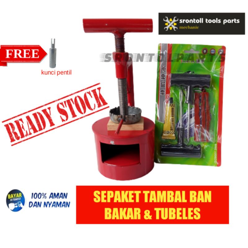 Jual SEPAKET alat tambal ban bakar dan tubeles alat tambal ban bakar