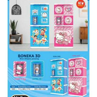  NAIBA  LEMARI  PLASTIK  MSC 4 SUSUN DORAEMON HELLO  KITTY  