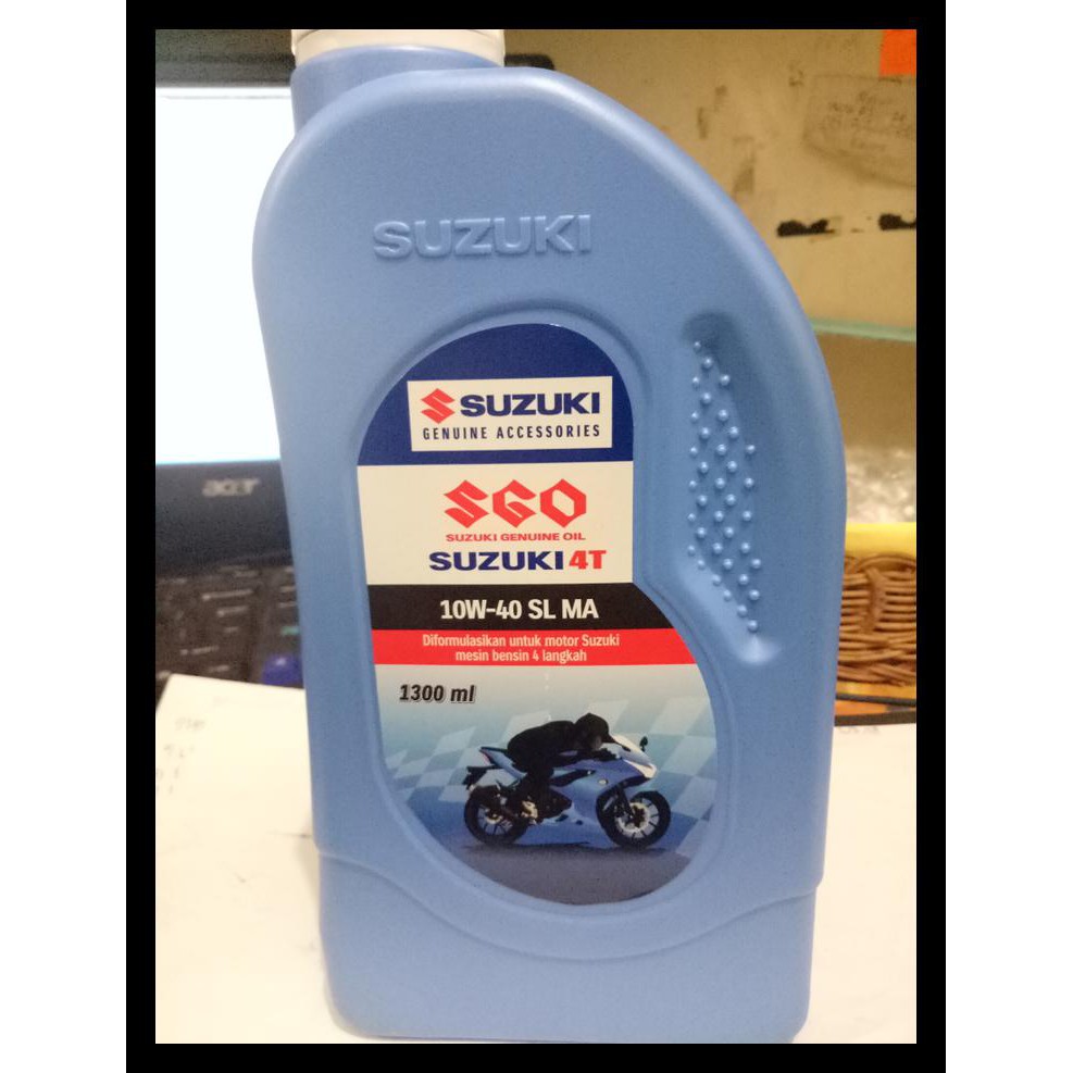 Oli mesin SGO 4T 10W40 SL MA 1300ML / 1,3 Liter untuk GSX S dan GSX R DISKON