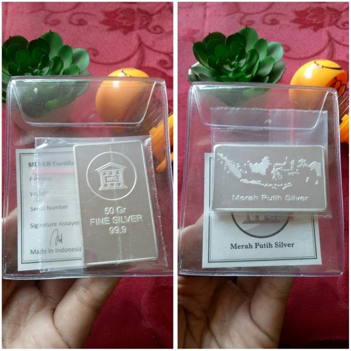 Silver Bar Perak Batangan MPS 50 Gram bukan dirham nadir srh alfath