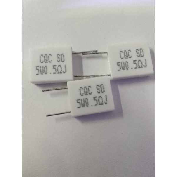 RESISTOR KAPUR 5 WATT GEPENG R kapur gepeng 5watt 0.5