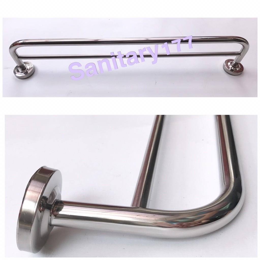 Rak handuk stainless 2 susun 60cm 9602-gantungan tempat handuk hanger holder hook baju stainles rack towel /G