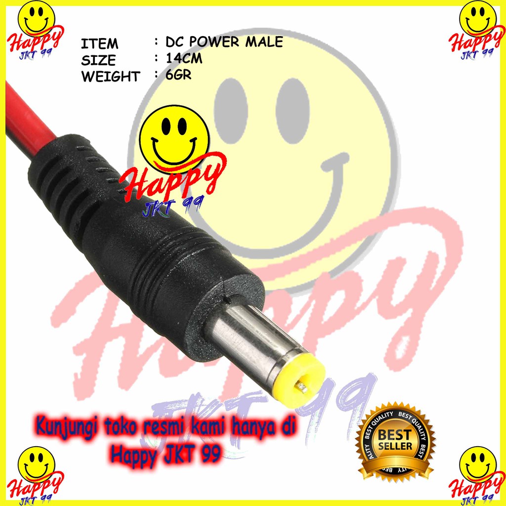 [ HAPPY JKT 99 ] DC POWER KABEL MALE ORIGINAL