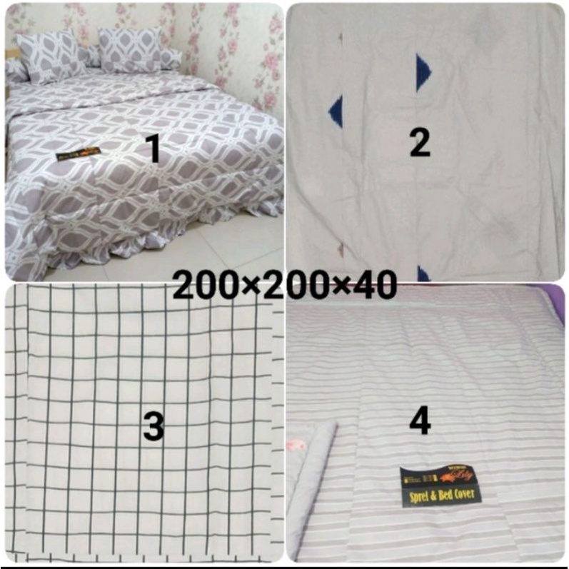 Sprei PERCA my love 200x200x40 extra king tinggi 40 motif 4