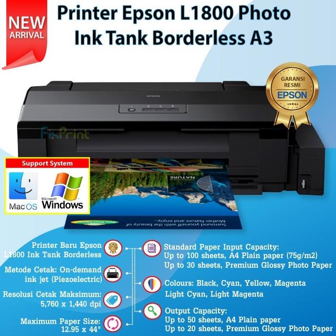 Printer Epson L1800 Print A3+ Garansi Resmi A3 Infus Ori Original Ariontoko80