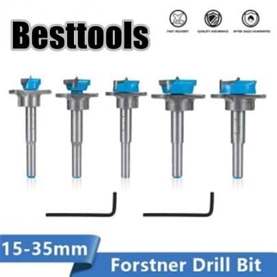 mata bor engsel sendok set 5pcs / forstner drill bit set wooden box