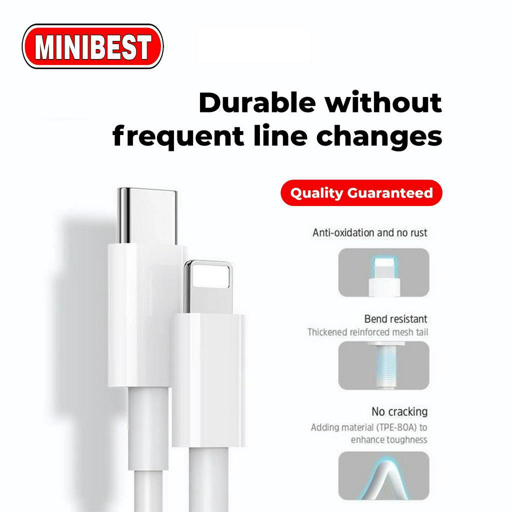 [MB] Kabel Fast charging type C to lightning USB-C Cable Earphone TWS Support PD Quick Charge