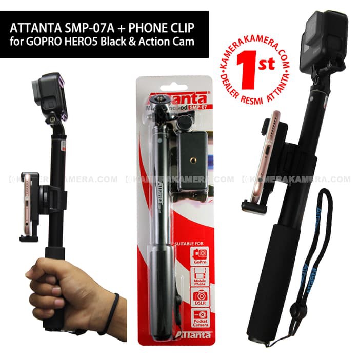 Update Attanta Smp 07 Silver For Phone Action Cam Sjcam Sj4000 Sj5000 Xiaomi Bagus