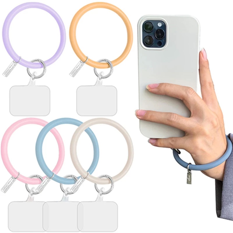 Gelang Cincin Bahan Silikon Dapat Dilepas Untuk iPhone Samsung OPPO vivo