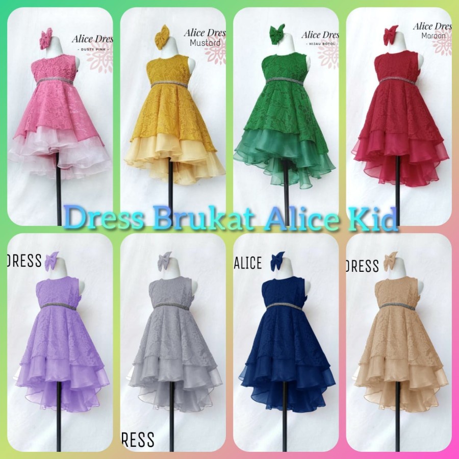 St Baju Dress Dot Loli Set Kid Polka Anak Perempuan Cewek Usia 3 4 5 6 7 8 9 10 Tahun Mewah Murah Mo