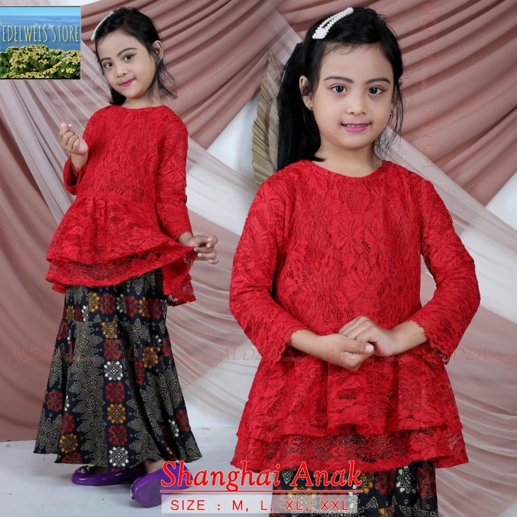 Stelan Kebaya Anak / Stelan Kebaya Brokat Anak Modern