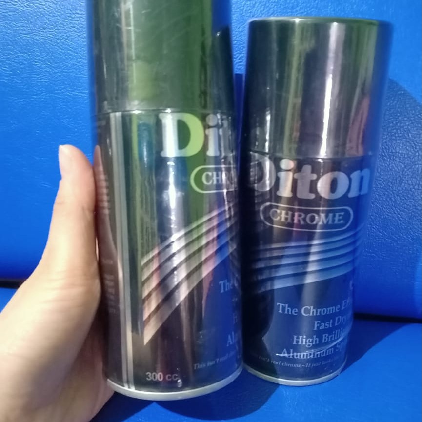 Pilok Pilox Cat Semprot Diton Chrome / Warna Stainless (Varian 150ml &amp; 300 ml)