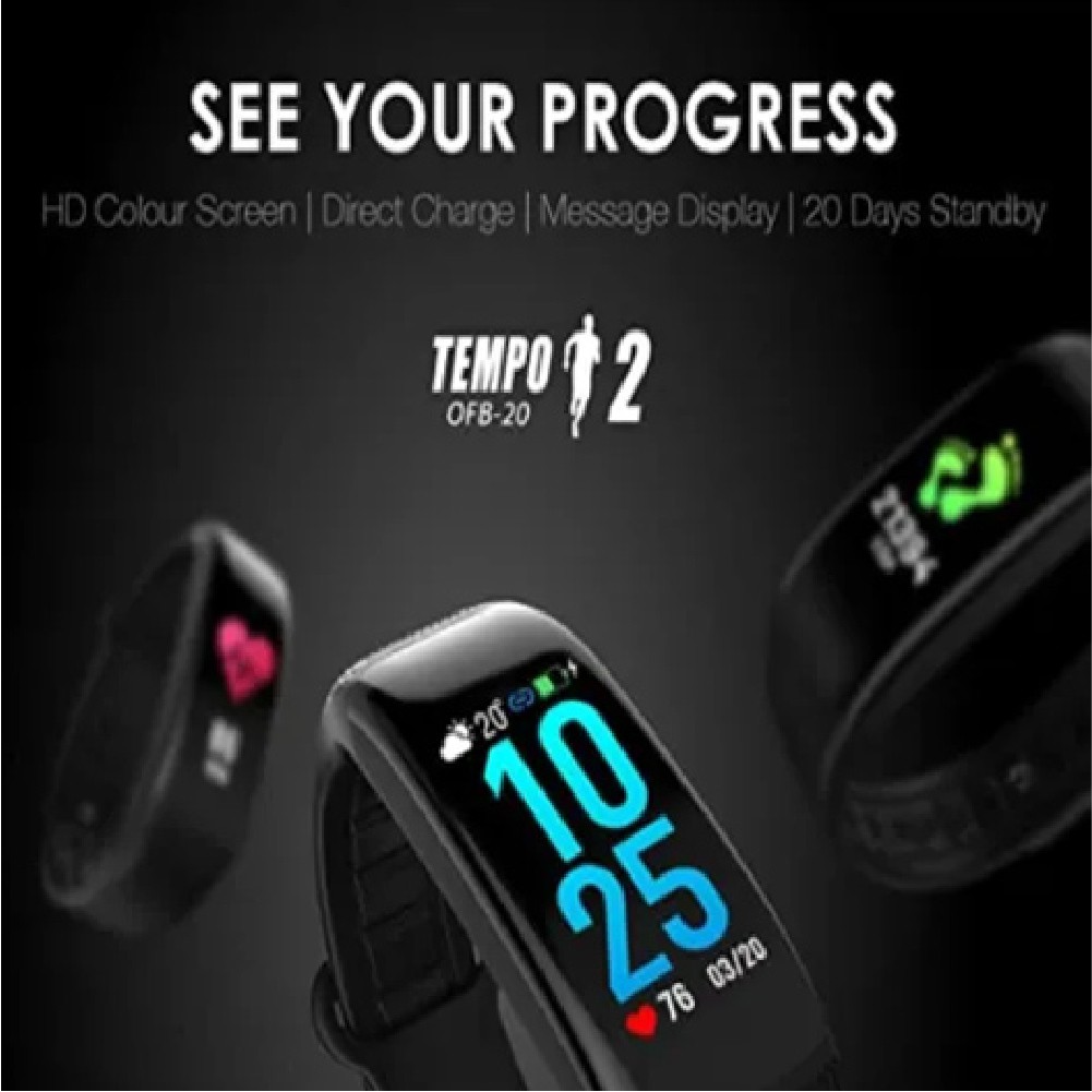 ORAIMO TEMPO 2 Smart Band OFB-20 [Polymer lithium battery,Standby Up to 20 days] - Garansi Resmi