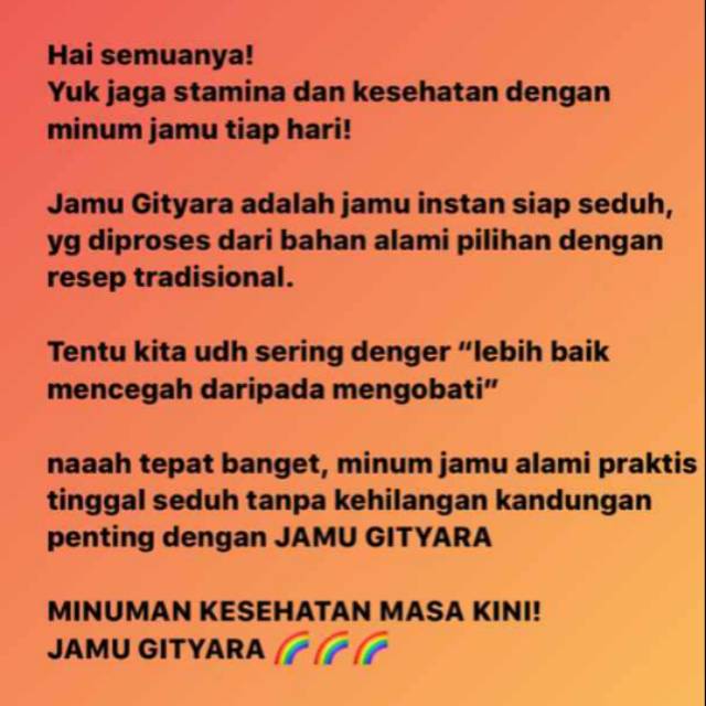 

Jamu instan,tinggal seduh panas ok dibikin es tambah endess